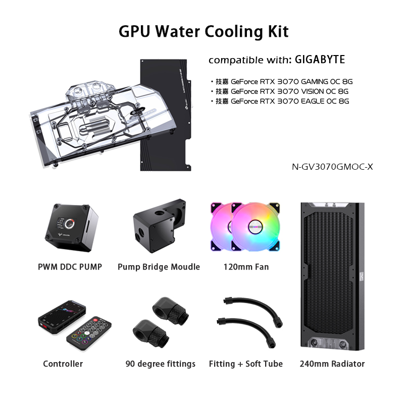 Pc Water Cooling - Kit di Raffreddamento ad Acqua Gold